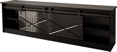 Komodë TV Cama Meble GRANERO, PAL MDF, 35x56.7x200cm, e zezë