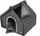 Shpi qeni Diamond Kennel R1, 42x32x43 cm, lëkurë eco, gri grafit
