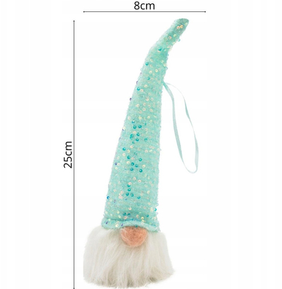 Figurine dekorative Santa Claus me LED, 25cm, blu