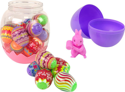 Set lodrash LEANToys Egg Easter, 18 vezë Pashke, surpriza brenda, shumëngjyrësh