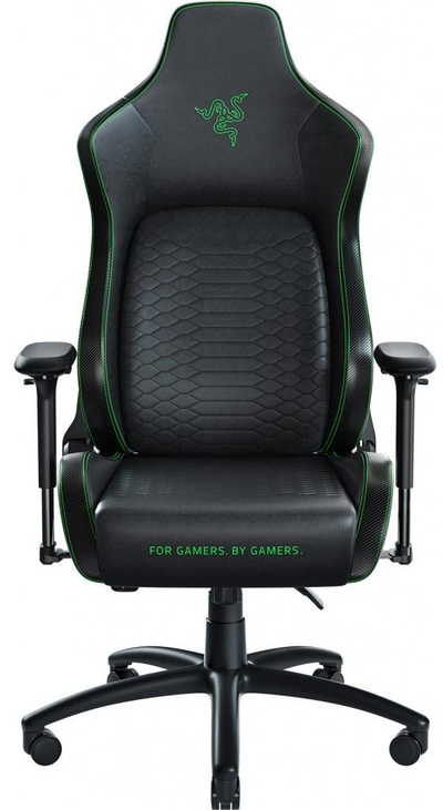 Karrige gaming Razer Iskur XL, ergonomike, lëkurë sintetike, e zezë me jeshile