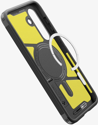 Mbulesë telefoni Spigen Tough Armor MagFit, 6.7", me kickstand, e zezë