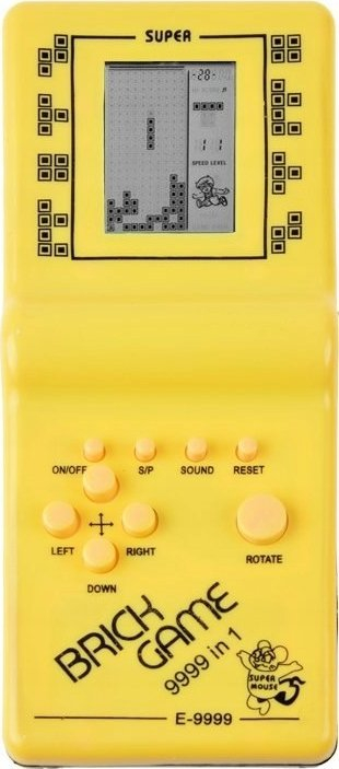 Konzol portabel lojrash Brick Game E-9999, Tetris, 2x AA, shumëngjyrëshe