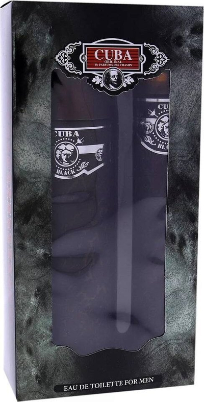 Set dhurate parfum Cuba Black, 100ml EDT, 35ml EDT, për burra