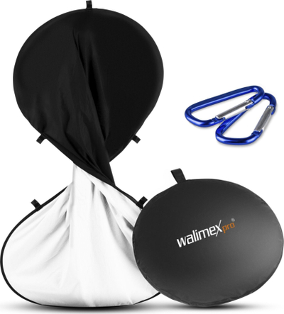 Фотографски фон Walimex Pro 2in1, 150x200 cm, преклопен, црн и бел