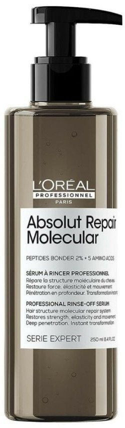 Serum për flokë L'Oreal Professionnel Serie Expert Absolut Repair Molecular, 250 ml, për flokë të dëmtum, transparent