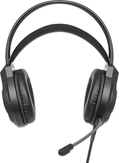 Kufje gaming Manhattan RGB LED Over-Ear, stereo, me mikrofon, USB A
