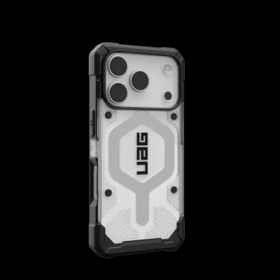 Mbrojtëse telefoni UAG Pathfinder Clear MagSafe për iPhone 17 Pro, kundër goditjeve, transparente, argjendtë
