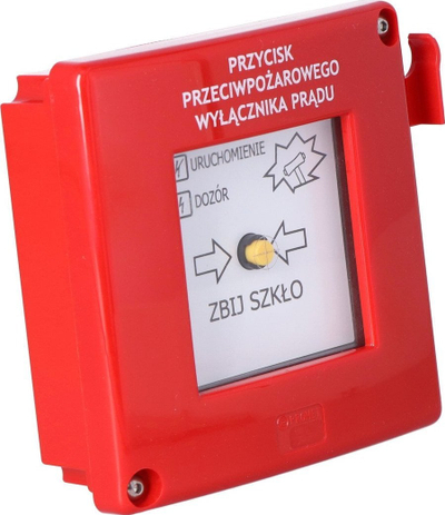 Buton alarmi zjarri Promet W0-PPWP-A M1/2K, 24V AC/DC, me LED, i kuq