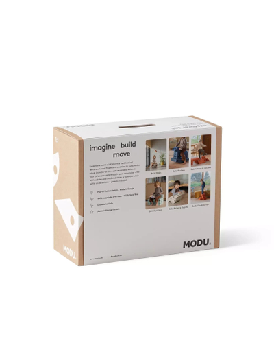 Set lojërash modular MODU Explorer, kreativ për fëmijë, 15 krijime, blu