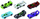 Set lodra vetura garash die cast, set me 3, shkalla 1/64, 7.5 cm