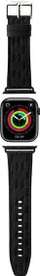 Rrip dore Karl Lagerfeld KLAWMSAKLHPK për Apple Watch 38/40/41mm, lëkurë Saffiano, i zi