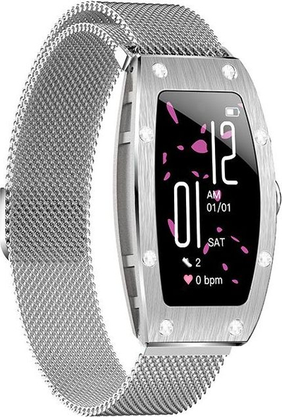 Smartwatch Kumi K18, 1.04", IP68, ngjyrë argjendi