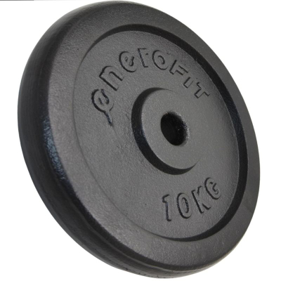 Disk peshe Sportop, 10 kg, gize, vrimë 28 mm, i zi