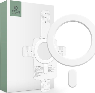 Unazë magnetike MagSafe Tech-Protect Magmat, universale, për telefona, e bardhë