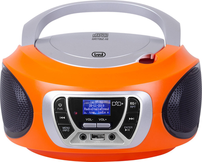 Radio portabël me CD Trevi CMP 510 DAB, USB, AUX, portokalli