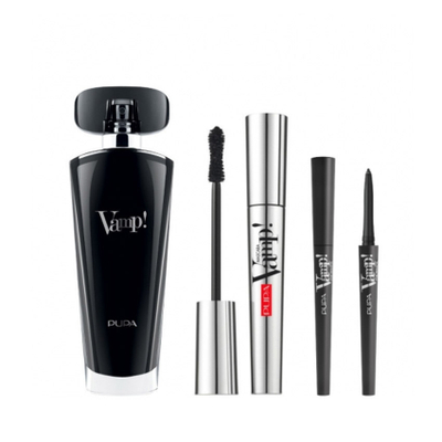 Pupa Kit Eau De Parfum Black + Vamp! Mascara + Vamp! Eye Pencil