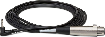 Kabllo mikrofoni Hosa XVM-110F, XLR femër në jack 3.5 mm, 3 m, argjendtë