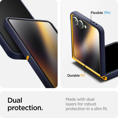 Këllëf telefoni Spigen Nano Pop MagFit për Galaxy Z Flip 7, silikoni, Blueberry