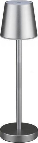 Lampë tavoline V-TAC LED 3W, 4000K, me bateri të rikarikueshme, gri
