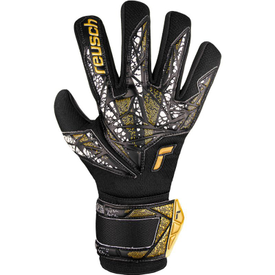 Голмански ракавици за деца Reusch Attrakt Silver NC Finger Support Junior, мек латекс, Negative Cut, повеќебојни