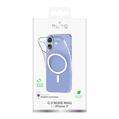 Kapak Puro MagSafe për iPhone 17, transparent, jeshil