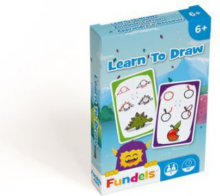 Loja edukative me letra Cartamundi Fundels Drawing Learning, 55 letra, për fëmijë 6+