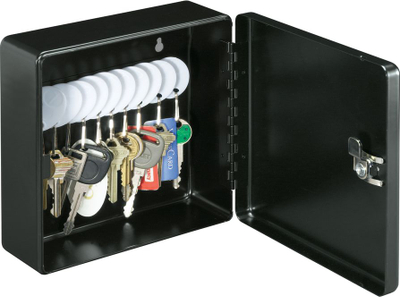Kuti metalike MasterLock 2111466, me çelës, për çelësa, e zezë