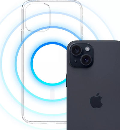 Këllëf 3MK Clear MagCase për iPhone 15 Plus, MagSafe, transparent
