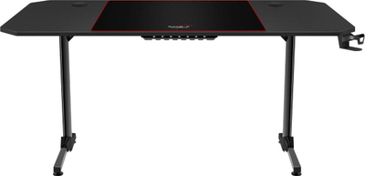 Tavolinë gaming Huzaro Hero 4.7, me pad të madh, organizues kabllosh, e zezë