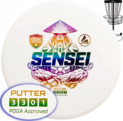 Disk golf putter Discmania Sensei Active, flutrim 3 3 0 1, plastikë e fortë, blu