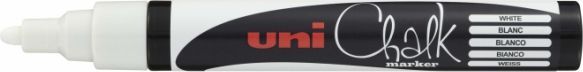 Marker shkumësi Uni Chalk PWE-5M, 1.8-2.5mm, i bardhë