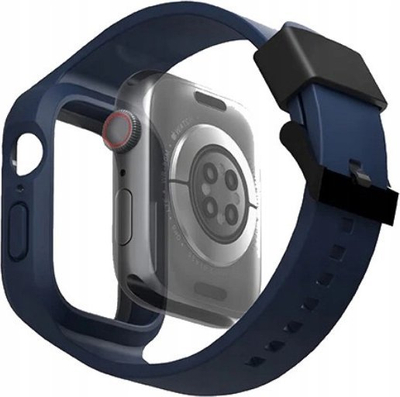 Rrip dhe kapak për Apple Watch UNIQ Monos 2n1, 44 mm 45 mm, blu