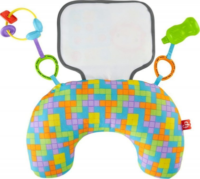 Jastëk për beba Fisher Price Tummy Pillow HGB89, me lodra të varura, i butë, shumëngjyrësh