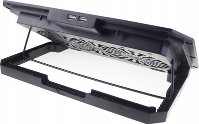 Stand ftohës për laptop Techly, deri 17\", 2 ventilatorë, i zi