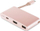 Алтипортен адаптер Moshi USB C 3 до 1, HDMI 4K, 60W, сив