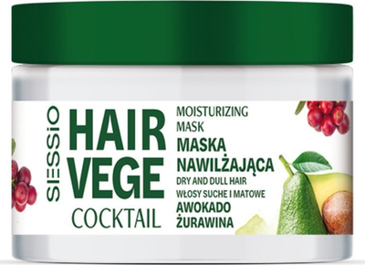 Maskë hidratuese flokësh Sessio Vege, avokado dhe boronicë e kuqe