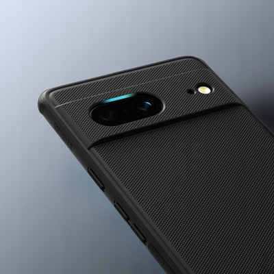 Kllëf telefoni Nillkin Frosted Shield për Google Pixel 7, plastikë e fortë, mban karikim me valë, i zi