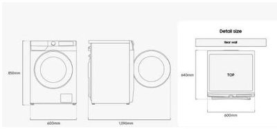 Lavatriçe tharëse Samsung WD11DG6B85BKU4, 11kg 6kg, 1400rpm, e bardhë