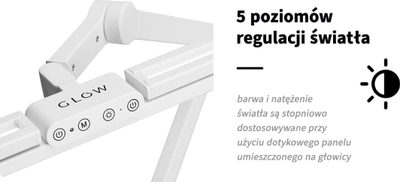 Ламба за маса Treatment Lamp Glow L03, меко осветлување, бела