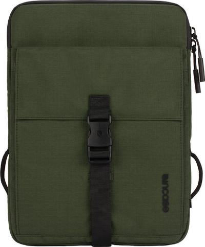 Çantë laptopi Incase Transfer Sleeve, 14", me xhep të përparmë që zgjerohet, jeshile e errët