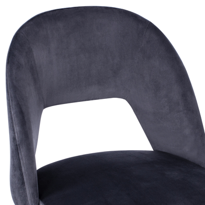Karrige bar Harper HM8526.01, velvet, kornizë metalike, gri