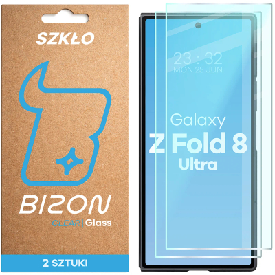 Xhami mbrojtës Bizon Glass Clear Duo për Samsung Galaxy Z Fold8 Ultra, 9H, 0.33 mm, 2 copë