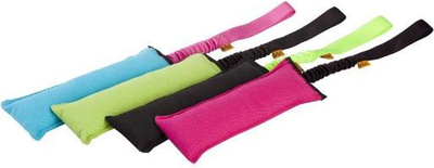 Lodër për qen Dingo Chew Toy Agility, 8 x 27 cm, dorezë bungee, e zezë dhe jeshile