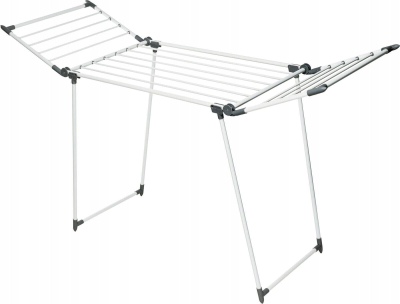 Tharëse rrobash çeliku Drying Rack, me bateri litium, pa kabëll, e bardhë