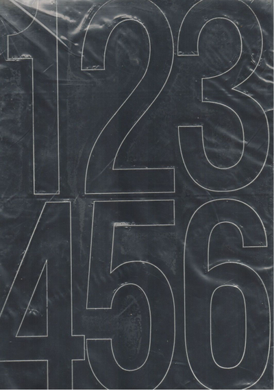 Numra vetëngjitës Artdruk 12 cm, set 8 copë, të zinj