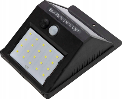 Lampë muri me diell Vergionic Solar Motion Sensor Light, LED, me sensor lëvizje, e zezë