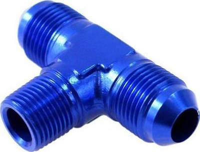 Lidhës T TurboWorks AN4 mashkull, 1/8"-27 NPT, alumini