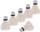 Shuttlecock badminton OUTLINER W205, set me pupla, 6 copë, të bardha