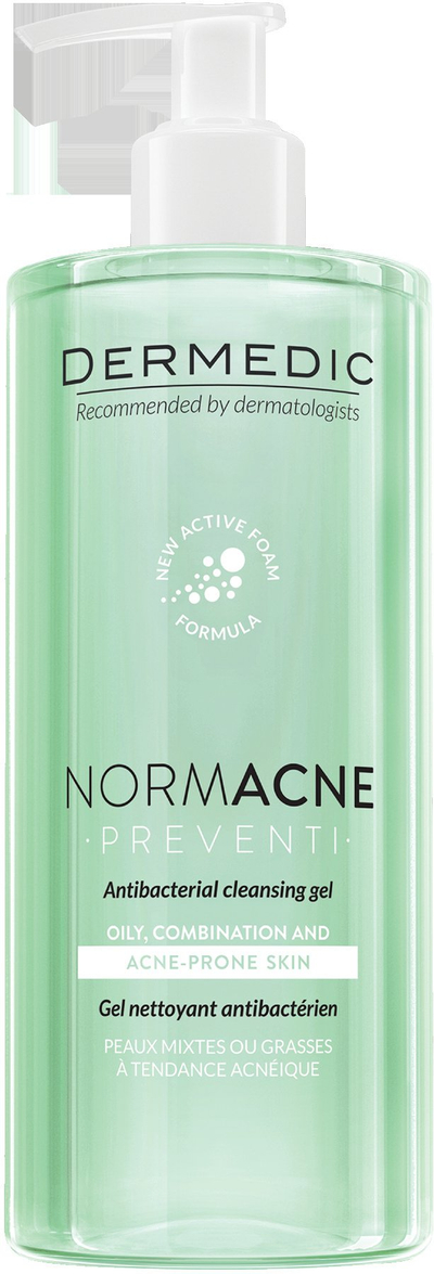 Xhel pastrimi Dermedic Normacne Preventi, për lëkurë të yndyrshme dhe të përzier, antibakterial, 500 ml